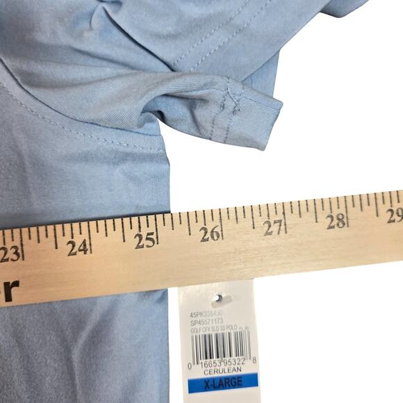 Izod Golf Polo Shirt Mens XL Blue Performance UPF50 SwingFlex Stretch Activewear - Picture 8 of 9